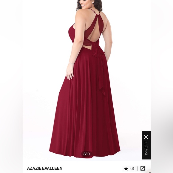 Azazie evalleen in burgundy - Picture 2 of 5